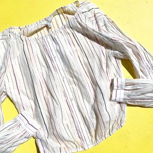 JOIE sparkle blouse long sleeve NWT top shirt Small button up down